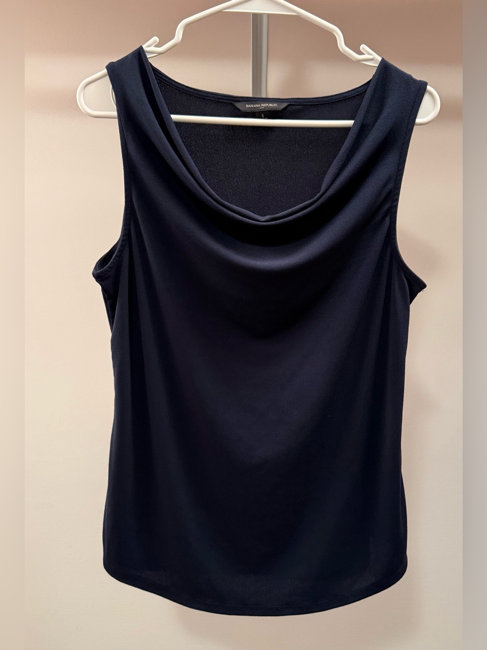 Banana Republic Navy Cowl-Neck Sleeveless Camisole